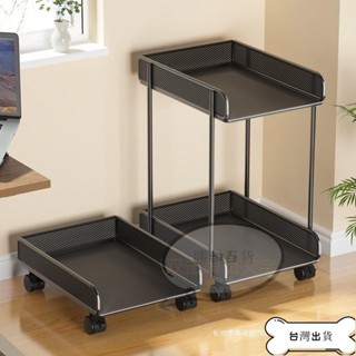 【蝦皮精品】電腦主機託架 桌下臺式機箱託架 辦公室可移動底座 帶滑輪置物架 主機託盤 電腦主機架 可調整寬度 主機架輪子
