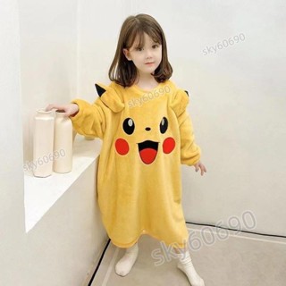 ✅全館免運✅「兒童睡衣」 高品質 兒童睡袍女秋冬法蘭絨女童珊瑚絨 連體 睡衣冬 加厚 保暖 寶寶公主睡袍