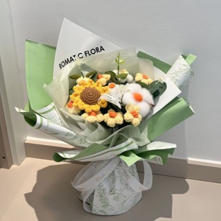 💖畢業花束💖【6646人好評】成品花束手工毛線編織創意生日禮物拍照畢業教師節送女友向日葵