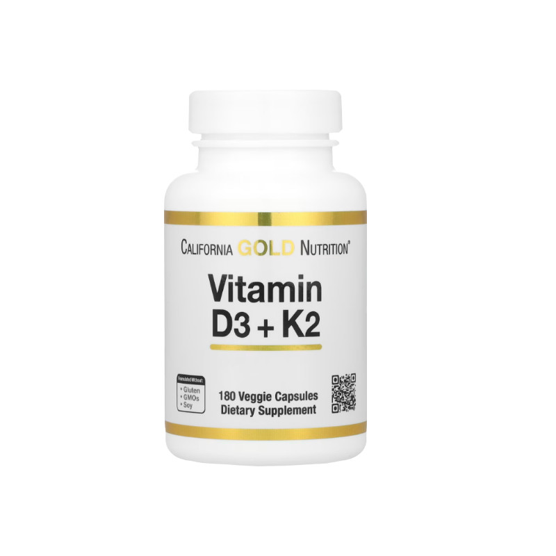 California Gold Nutrition維生素 D3 + K2素食