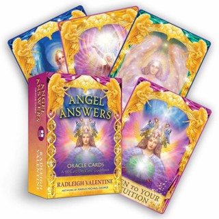 天使回應神諭卡Angel Answers Oracle cards英文塔羅周邊卡牌桌遊 多趣美桌遊