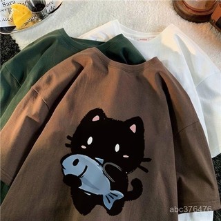 短袖T恤女款 白色內搭 設計感小眾 韓版寬鬆 夏季女裝 純棉上衣 印花T 短袖上衣ins潮
