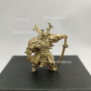 💖臺灣出貨🛒免運💥黃銅實心日本幕府將軍武士模型 古代兵人模型擺件 桌面遊戲汽車擺件 手辦