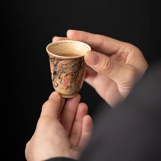 敦煌 手工 柴燒 復古 茶杯 個人專用 主人杯 品茗杯 高檔陶瓷 送禮
