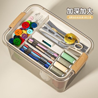 針線盒 多功能針線盒💕【店鋪熱銷】針線收納箱家用縫衣針線包箱子耐用多功能便攜服裝縫補收納盒