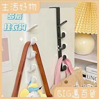🌐好物精品🌐 門後長排掛鉤 包包掛架 ins宿捨收納掛 衣架 壁掛置物架 帽子收納神器 DME976