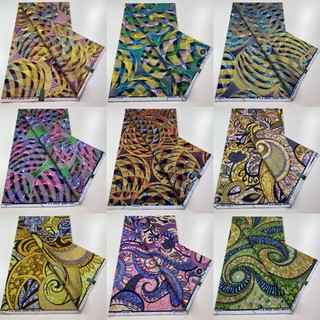 Africa glitter wax Grand super wax Ankara batik非洲灑金蠟布