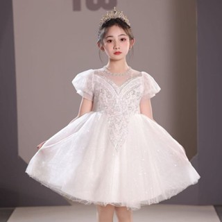 【公主風】女童禮服婚紗鋼琴鋼琴演奏花童主持人小女孩兒童公主生日演出服