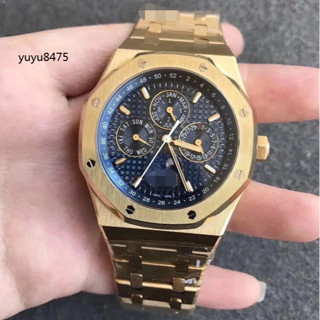實拍jf廠皇家橡樹系列26574BA 18k黃金萬年歷機械錶 防水手錶 手錶 指標手錶 錶 防水錶 腕錶 指標錶 男錶