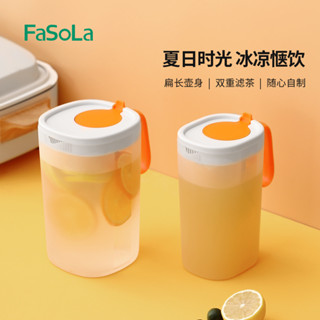 （精品熱銷）FaSoLa冰箱大容量冷水壺泡茶水杯家用塑膠冰水涼水壺果汁茶飲料桶 DRBJ