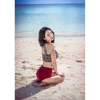 🌀元氣G!韓版性感比基尼 兩件式泳衣 泳衣高腰遮肚顯瘦 學生度假泳裝 溫泉女生泳衣 女生泳衣 溫泉泳裝 度假泳衣D9