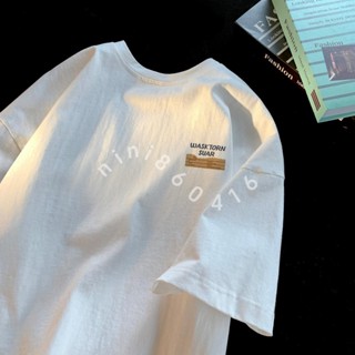 熱賣 t恤男生衣服白色上衣素t新品百搭韓系潮流 純棉100% 重磅240G 短t 排汗透氣 短袖 上衣-多多