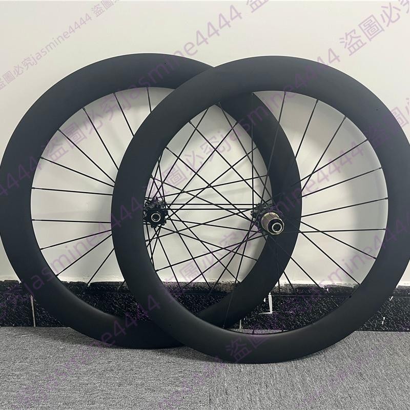 可開發票 700C碳纖維120響銳杰遜公路碟剎輪組60mm框輪組前二后五軸承