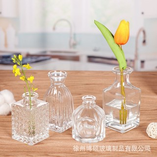 臺灣熱銷 北歐ins風玻璃花瓶 簡約迷你桌麵水培鮮花插花瓶居家乾花裝飾擺件