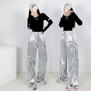 臺灣出貨 爵士舞服裝 女團服裝 表演服 辣妹服 kpop女團風ds舞臺表演服jazz銀色工裝褲爵士舞蹈打歌服穿搭套裝14