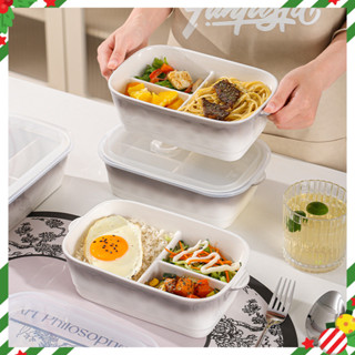 【ＳＤ精品生活舘】✨ 陶瓷分隔飯盒 分隔便當 微波便當盒 陶瓷便當盒 分格便當盒 帶蓋便捷式 微波爐加熱 學生上班族 專