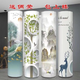 【金葉子家居】360度旋轉鞋櫃現代簡約圓形創意玄關圓柱鞋架多功能收納櫃門廳櫃