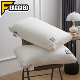 「Eaggieo」簡約枕頭水洗熱熔枕 針織棉熱熔枕 舒適 拉伸頸椎 緩解不適 針織棉 吸溼透氣 羽絲絨填充 親膚柔軟 可