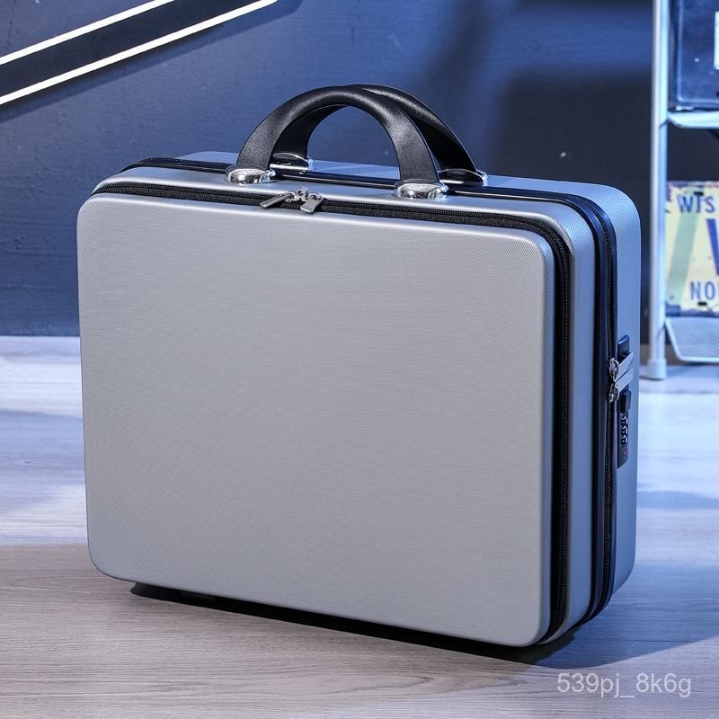 旅行商務收納前開蓋手提箱 16寸行李密碼箱 儲物工具箱 儲物密碼箱 家用手提式文件整理 儀器設備箱 資料保險箱