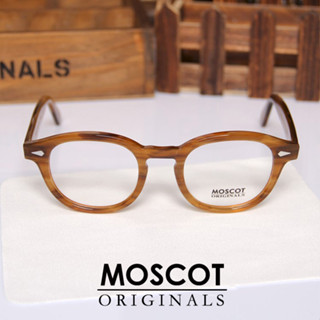 臺灣熱賣MOSCOT LEMTOSH瑪士高透明亞麻色經典個性板材平光眼鏡圓框5655