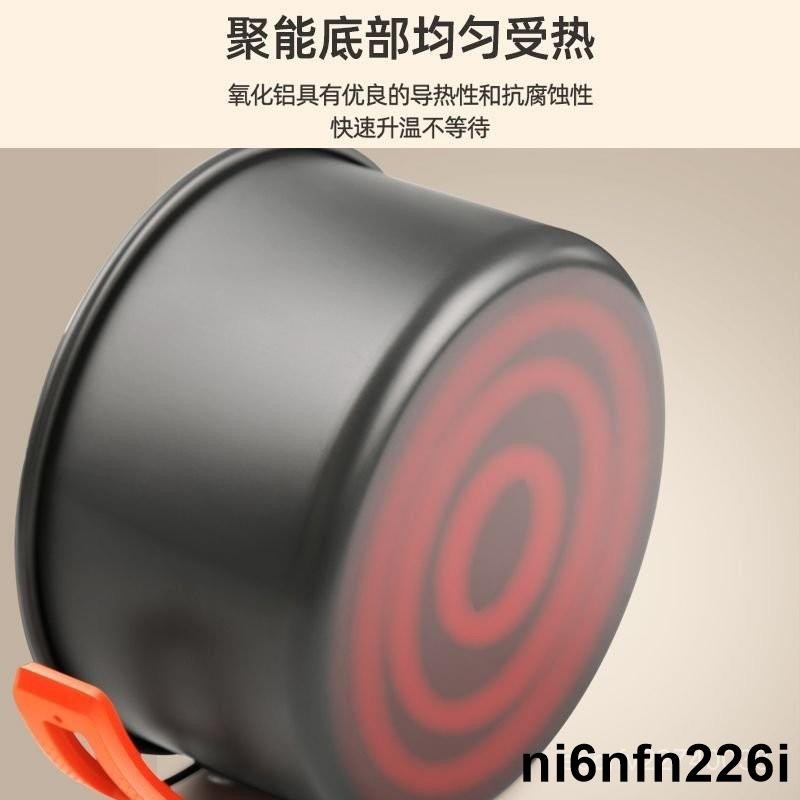 💖台灣出貨 露營 鍋具組 戶外露營廚具 折疊便攜鍋具 鋁合金水壺煎鍋湯鍋平底鍋具組 露營用品 煎魚鍋 登山鍋具 湯鍋