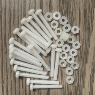 髒髒包✨優選 20枚純白 機箱海景房電腦 風扇螺絲塑膠螺絲加螺母套裝 五金配件