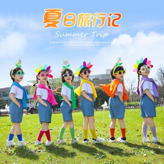 ✨熱賣✨ 幼稚園園服 朗誦演出服 國小製服套裝 錶演服六一兒童演出服 幼兒園畢業照班服 小學生閤唱服 啦啦隊團體錶演服裝