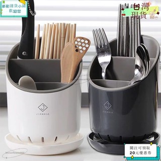 💙桃園出貨+可開發票💙可開收據[防黴抑菌]多功能筷子置物架瀝水放餐具勺子防黴收納盒廚房家用筷子簍筷子筒ｙｙｙ