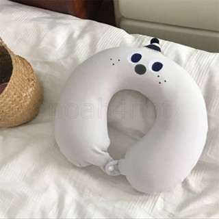 『臺灣出貨』可愛乳酪小表情u型頭枕午睡枕便攜旅行情侶護頸u型枕記憶棉可拆卸 兒童 學生 交換禮物
