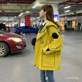 工裝外套女韓版寬鬆新潮春秋女風衣百搭森係學院風加大胖MM夾克