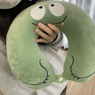 U型枕 頸枕 旅行枕 連帽頸枕 護頸枕 午睡枕 趴睡枕 莫代爾連帽頸枕 車用頸枕 頭枕 ins日系可愛小怪獸毛絨u型