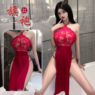 小野貓 情趣內衣女性感旗袍誘惑免脫制服睡衣小胸激情戰袍成人掛脖裙套裝