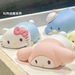 好物優選🔥三麗鷗趴趴系列扭蛋HelloKitty布丁狗公仔diy配件模型小擺件