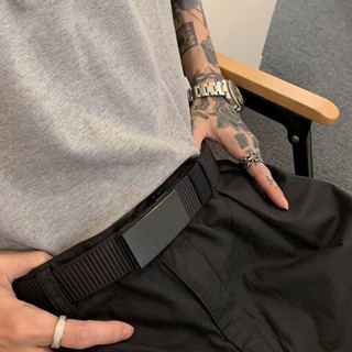 💥臺灣出貨💥皮帶 男皮帶 男生皮帶 褲帶新款無牙自動扣尼龍帆布腰帶休閑皮帶商務百搭男士西褲牛仔褲褲帶