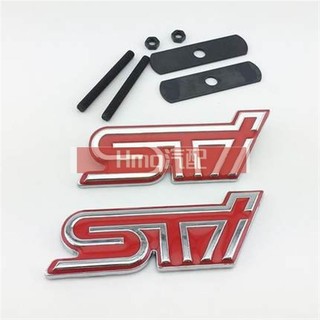 3適用於1 X金屬STI標誌汽車前格柵標誌徽章貼紙
