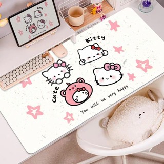滑鼠墊 電腦桌墊✨Hello Kitty滑鼠墊超大號女生護腕電腦桌墊可愛凱蒂貓鍵盤墊定製 電競桌墊 大號滑鼠墊