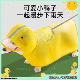 🫧寵寵妙妙屋🫧柯基衣服 狗狗 鴨子造型雨衣 中小型犬 臘腸犬 雨天外出 防水 寵物 狗雨披