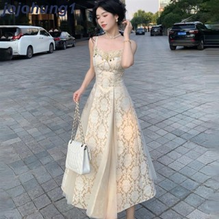 duoduo 2025年春季新款高階感宮廷風輕禮服裙提花生日裙