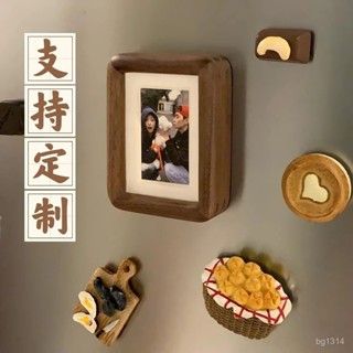 精選熱賣 拍立得冰箱貼相框照片定製展示闆diy結婚照證件照情侶磁吸擺件
