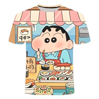 蠟筆小新抽紙上衣 創意 夏季新款 3d印花圖案廚神蠟筆小新系列 潮流時尚青少年短袖 小渝精品7