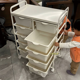 【小美家居】小推車置物架多功能家用客廳零食玩具多層收納架移動書架廚房菜架
