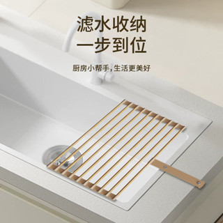 💥賣場強推💥廚房水槽瀝水架水槽收納架碗碟架碗碟瀝水器捲起式不鏽鋼可折疊瀝水籃儲物架洗碗水槽碗碟架