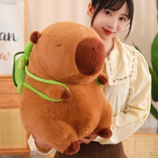 Honey 0607B新品卡皮巴拉玩偶 鼻涕熊 水豚毛絨玩具水豚君娃娃公仔玩偶 呆萌小水豚兒童安撫娃娃抱枕 卡皮巴鼻涕水