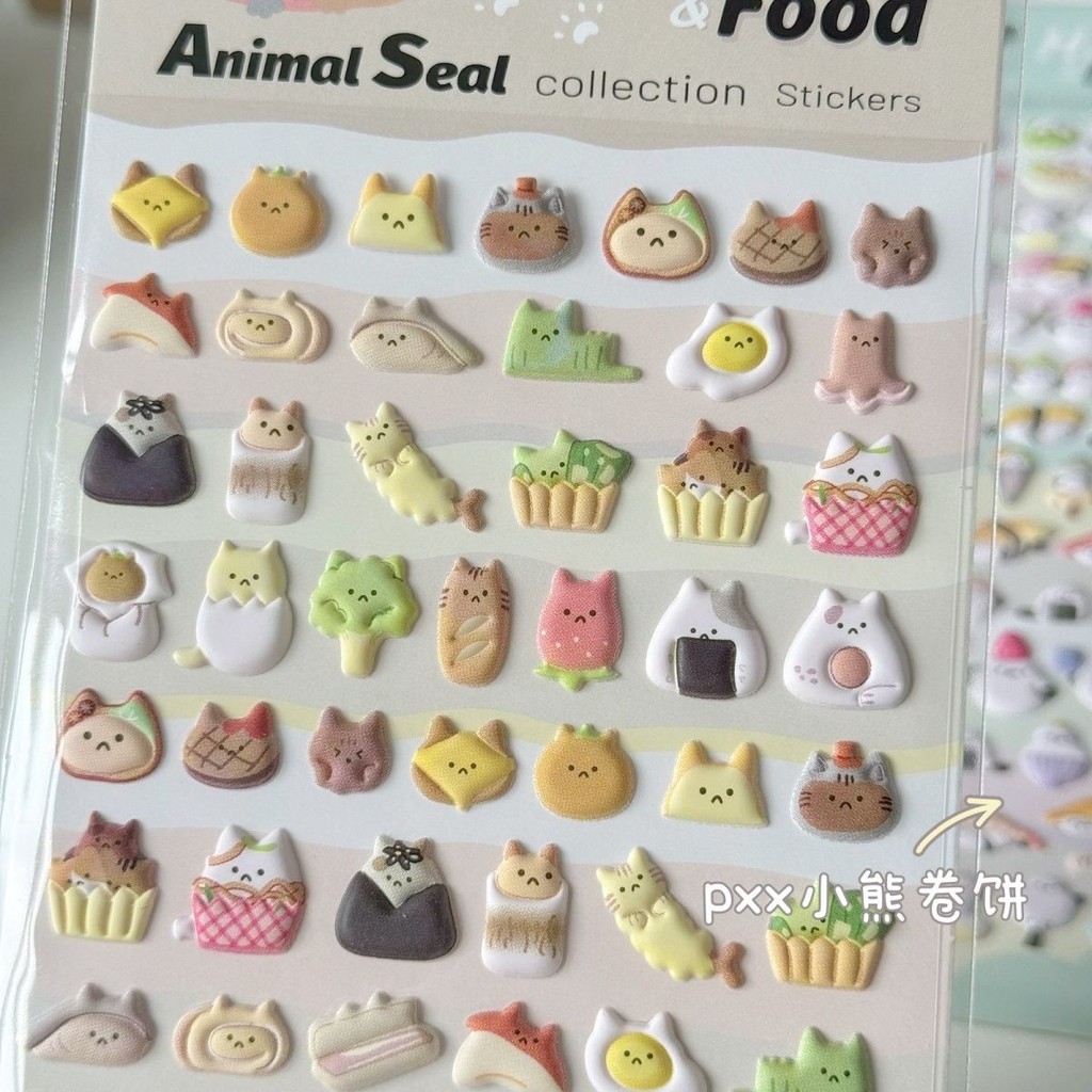 【超全貼紙區】韓國立體泡泡棉卡通動物手賬貼紙裝飾日記兒童貓咪美食ccd貼畫手賬貼紙