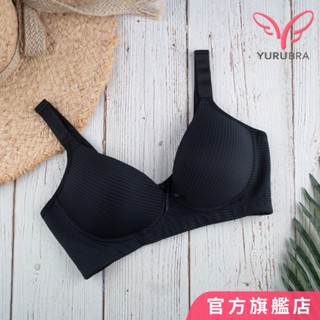 Yurubra 沁夏Q凍內衣 B C罩 涼感 無鋼圈 無痕 舒適 居家 內搭 臺灣製 0646黑