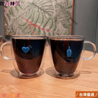 精品爆款愛心真空耐熱雙層玻璃杯馬克杯咖啡杯水杯studio