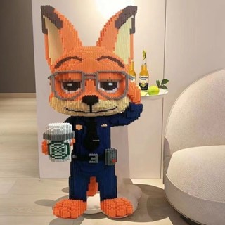 🌸現24H出庫臺灣精品🌸相容樂高尼克狐狸益智拚裝高難度兒童玩具拚圖擺件男女生節日禮物小烏優選