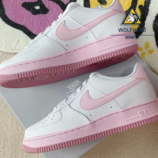 NIKE AIR FORCE 1 AF1 GS 粉色 淡粉色 荔枝皮 大童鞋 CT3839-107