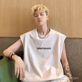 免運💯【店鋪熱銷】無袖背心夏季純棉ins薄款潮流美式字母運動寬鬆休閒坎肩T恤寬鬆涼感運動健身背心 時尚休閒百搭上衣男T恤