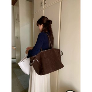 免運🎀韓國小眾設計包包女2025新款秋冬磨砂麂皮託特包大容量單肩腋下包韓國 真皮質感 託特包 斜揹包 側揹包 大容量包包
